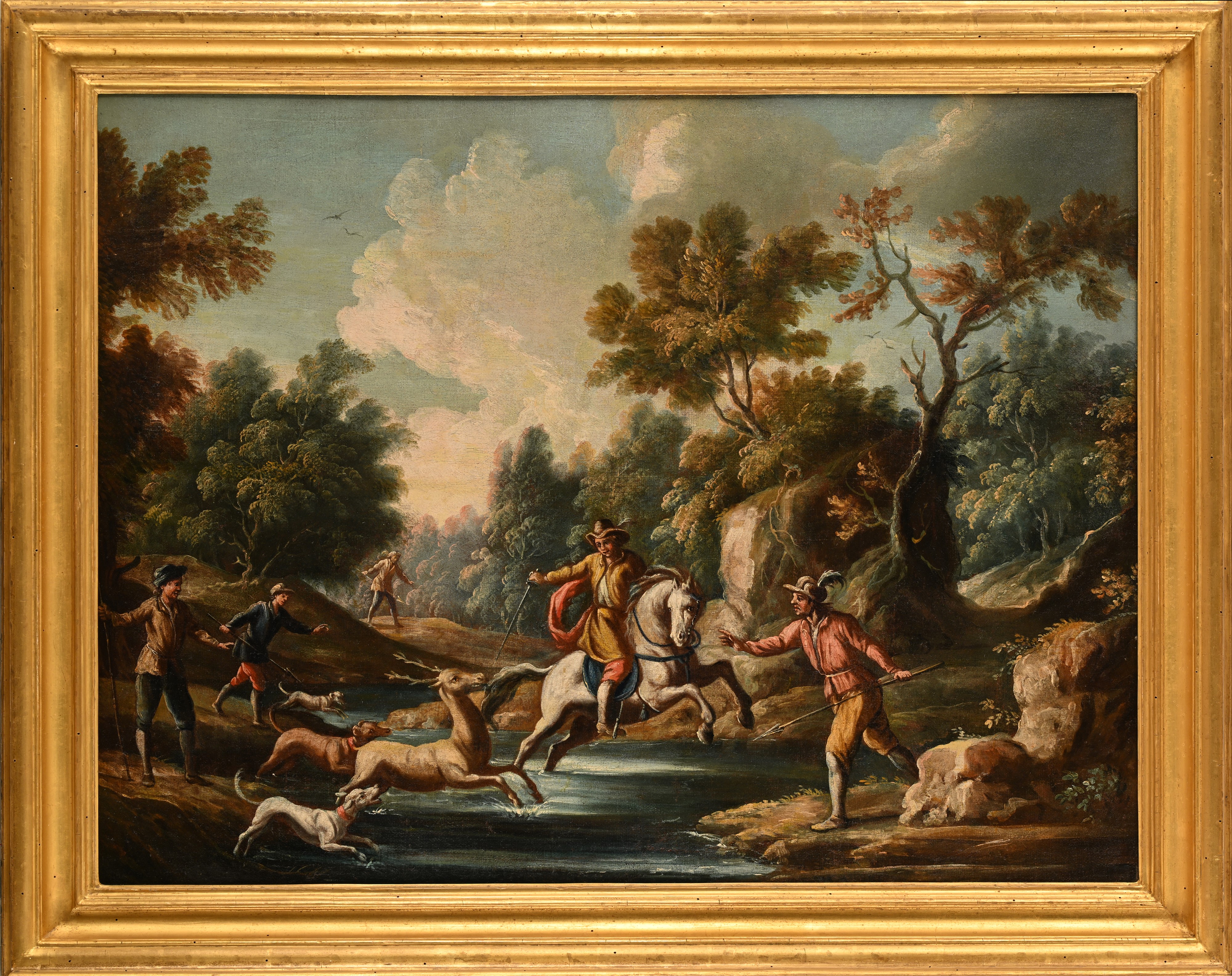 Pittore Piemontese del XVIII Secolo - Scena di Caccia