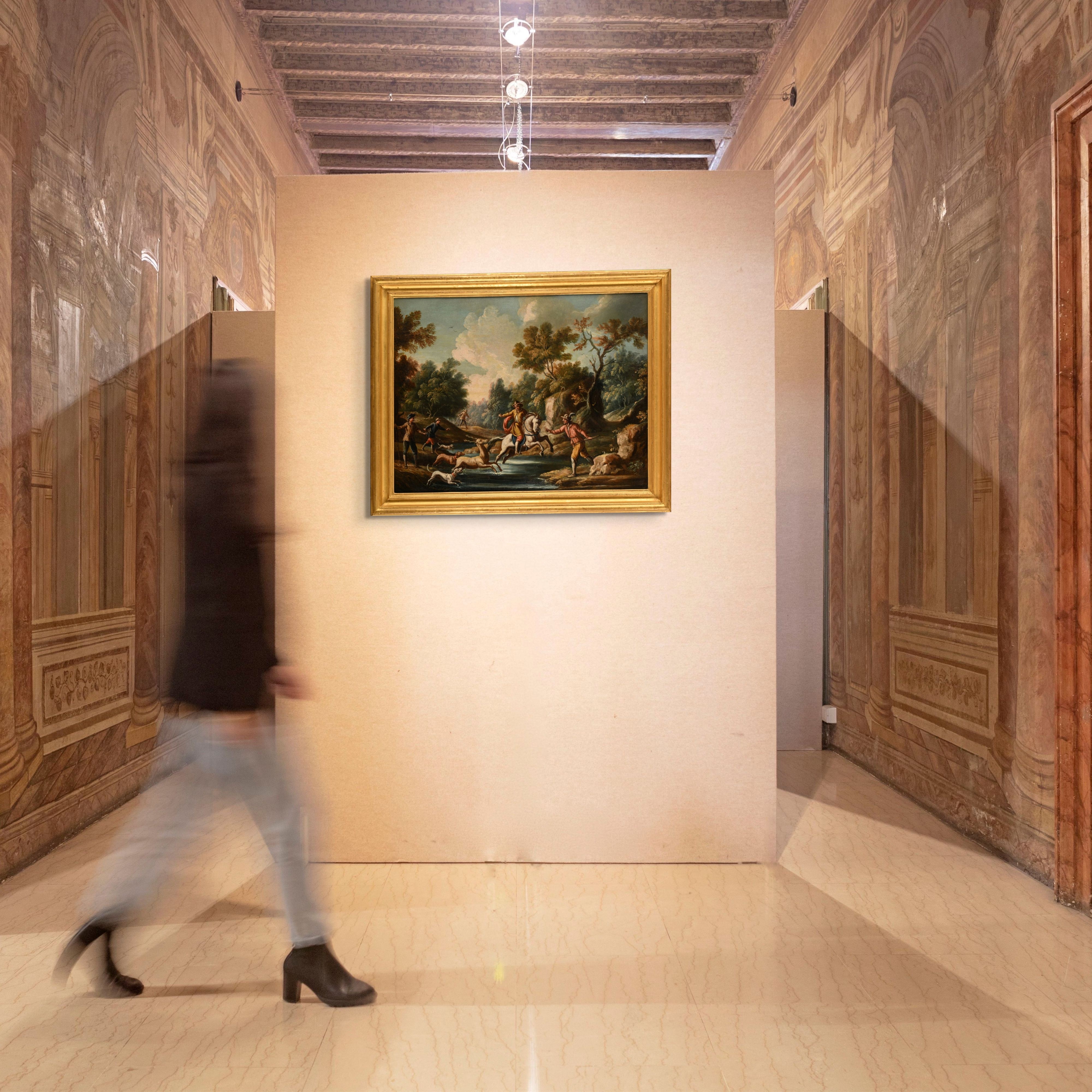 Pittore Piemontese del XVIII Secolo - Scena di Caccia