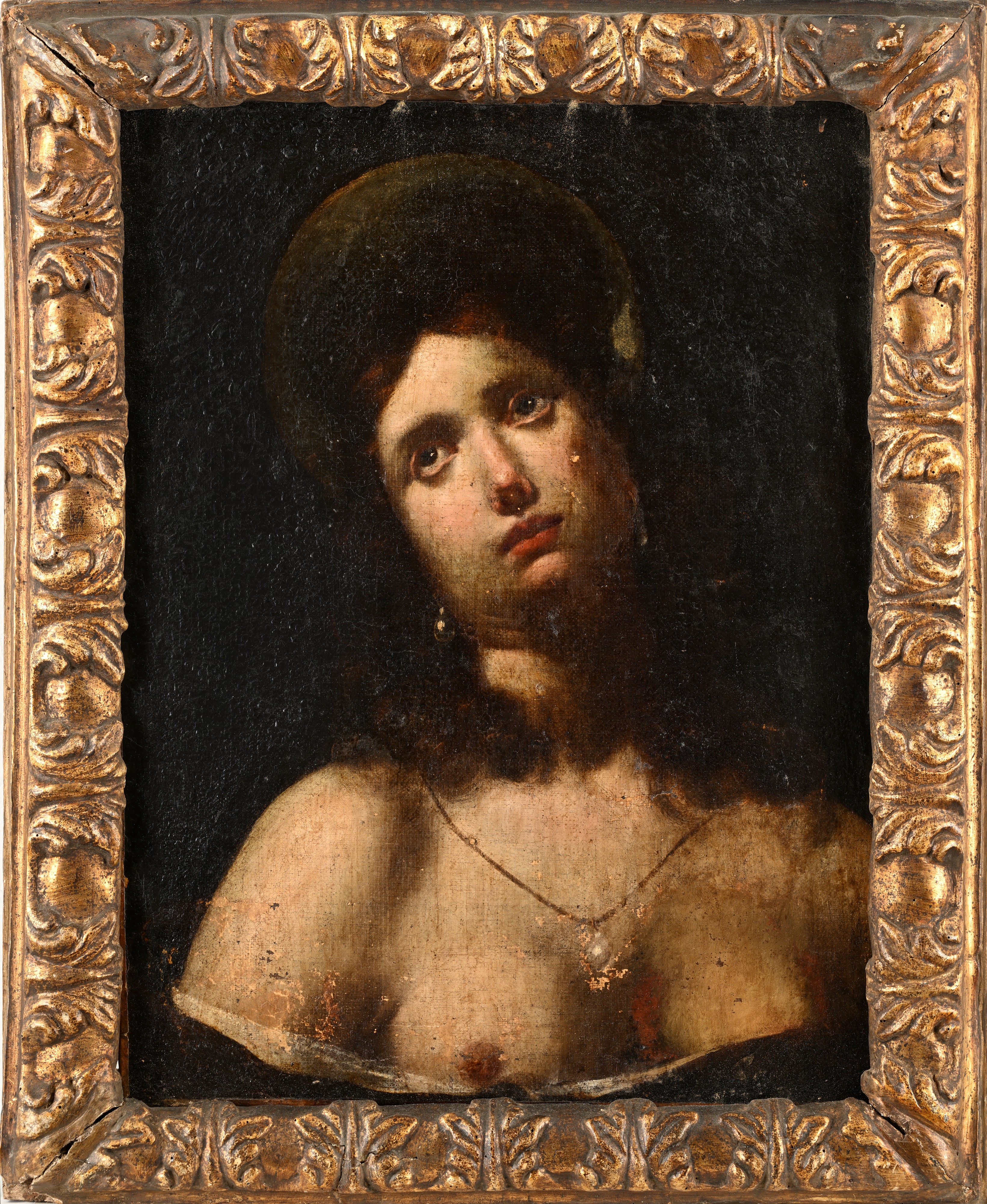 Pittore del XVIII Secolo - Ritratto Femminile con Perla