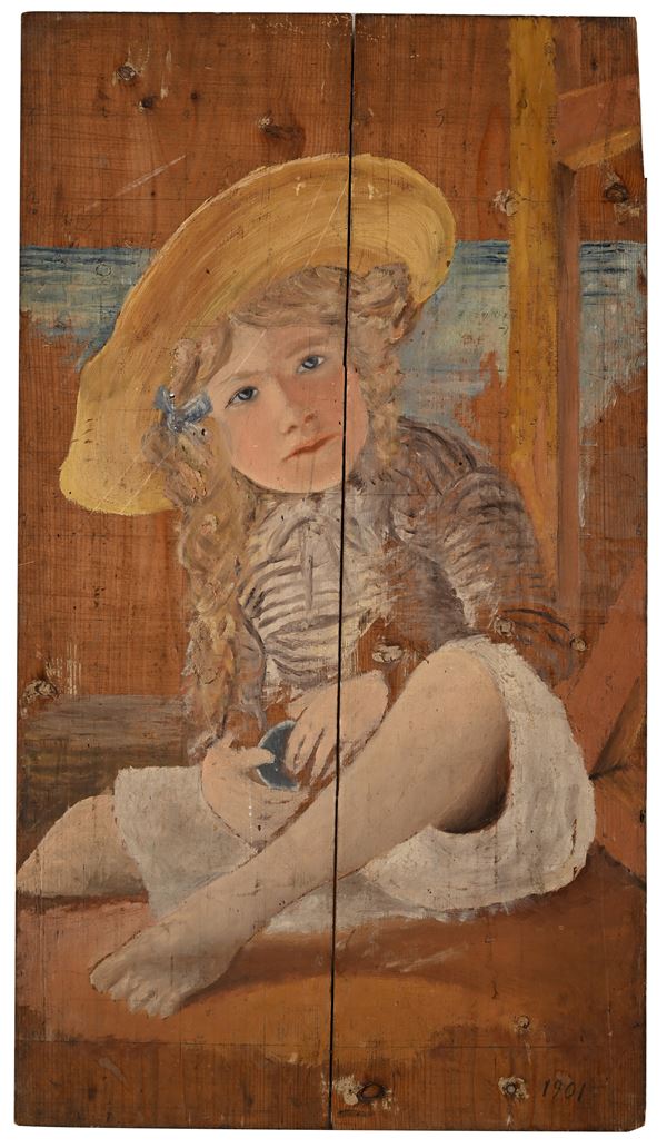 Ritratto di bimba con grande cappello giallo, 1901