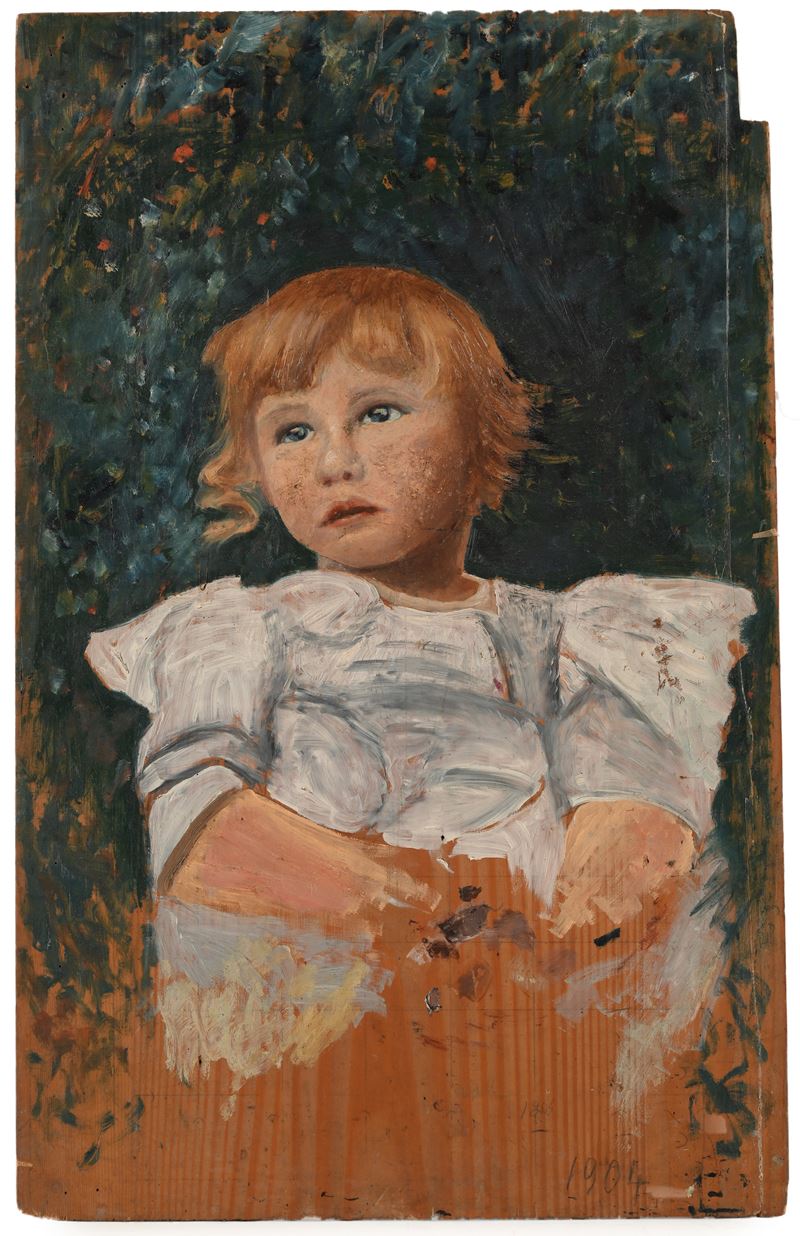 Pittore degli Inizi del XX Secolo - Ritratto di Bimba, 1904