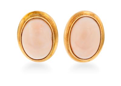 Coppia di Orecchini in Oro e Corallo
