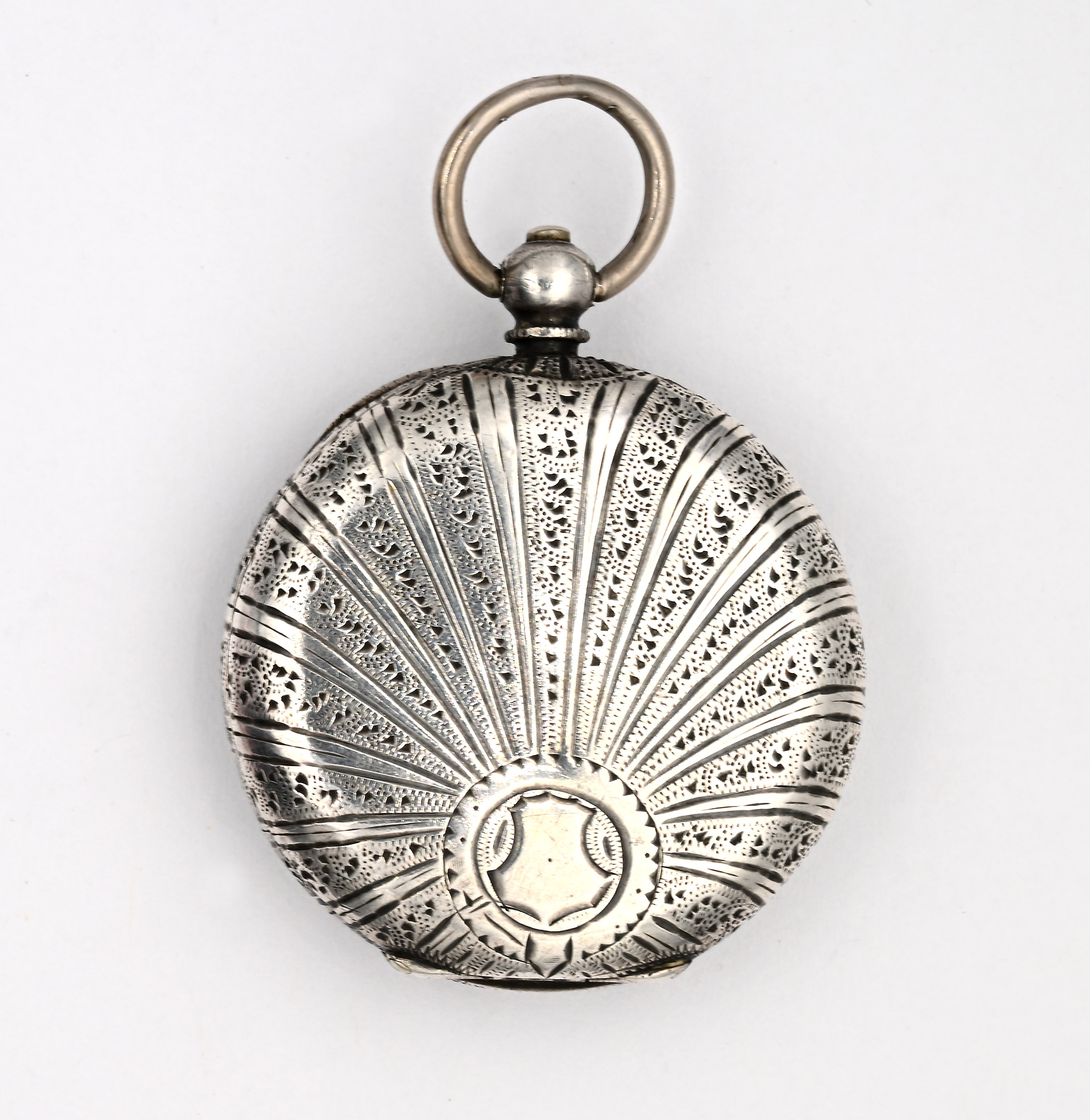 Anonimo svizzero - Orologio monachina da tasca a carica con chiavetta, scappamento ad ancora, con...