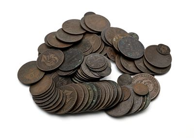 Lotto Monete 10 Centesimi, 5 Centesimi, 2 Centesimi e 1 Centesimo Vittorio Emanuele II Re Eletto ...
