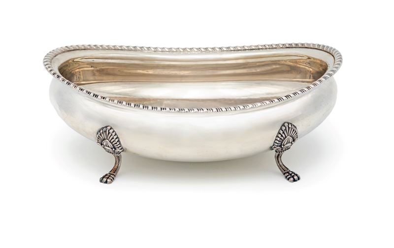 Centrotavola Ovale in Argento 800/000