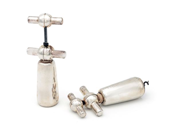 Coppia di tirebouchons in argento 925/000