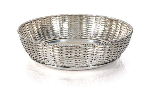 Cestino circolare in argento 800/000