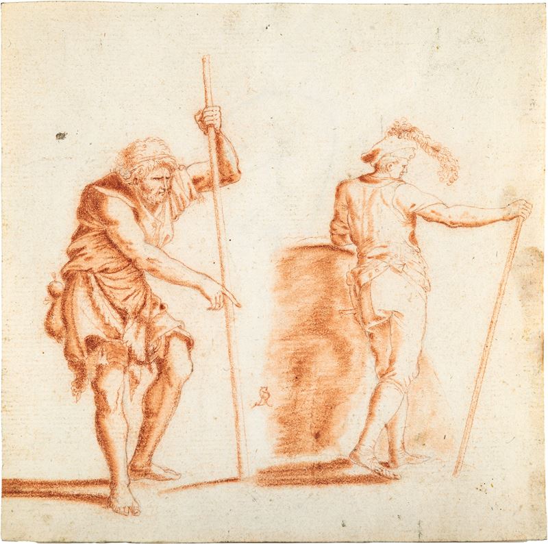 Scuola Romana del XVIII Secolo - Studi di Figurine