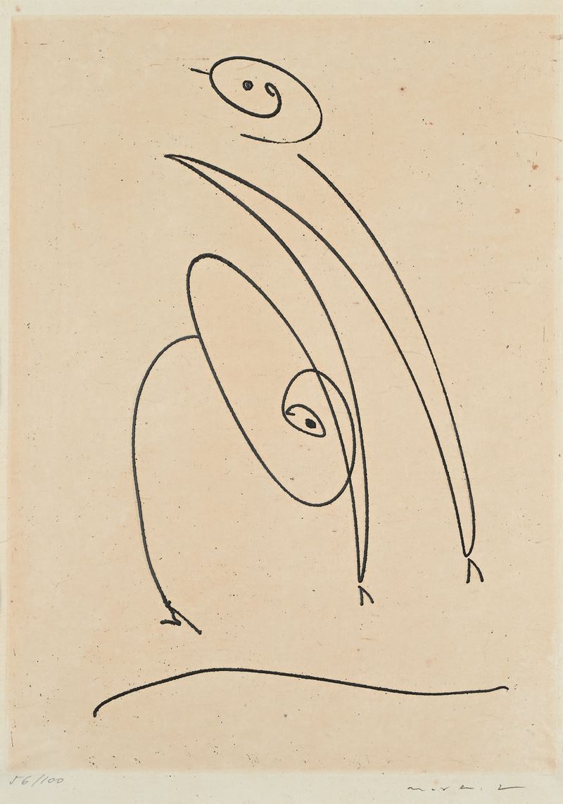 Max Ernst - Senza titolo, acquaforte