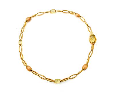 Chimento Collana in Oro e Quarzi