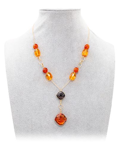 Collana in Oro e Quarzi