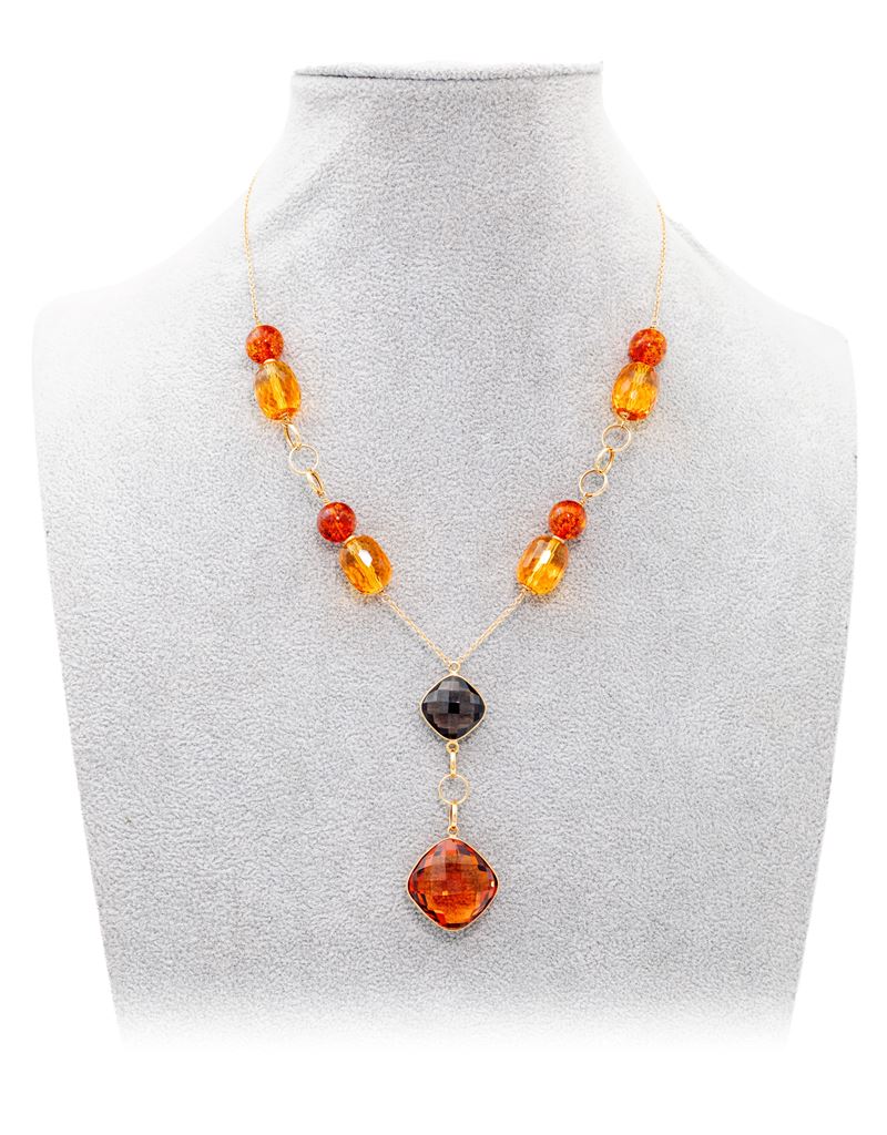 Collana in Oro e Quarzi