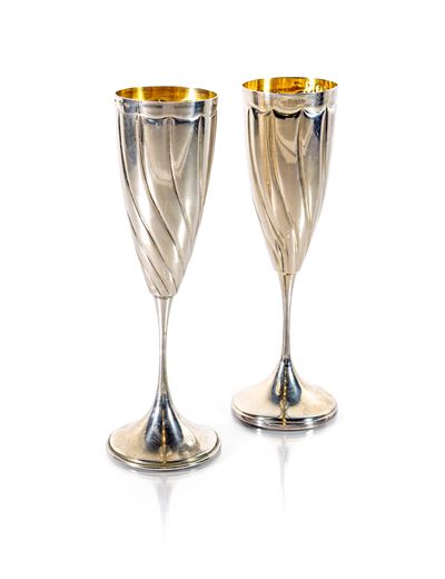 Coppia di Flutes in Argento