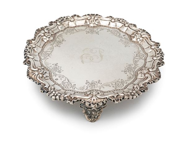 Piccolo salver in argento, Olanda, XIX secolo