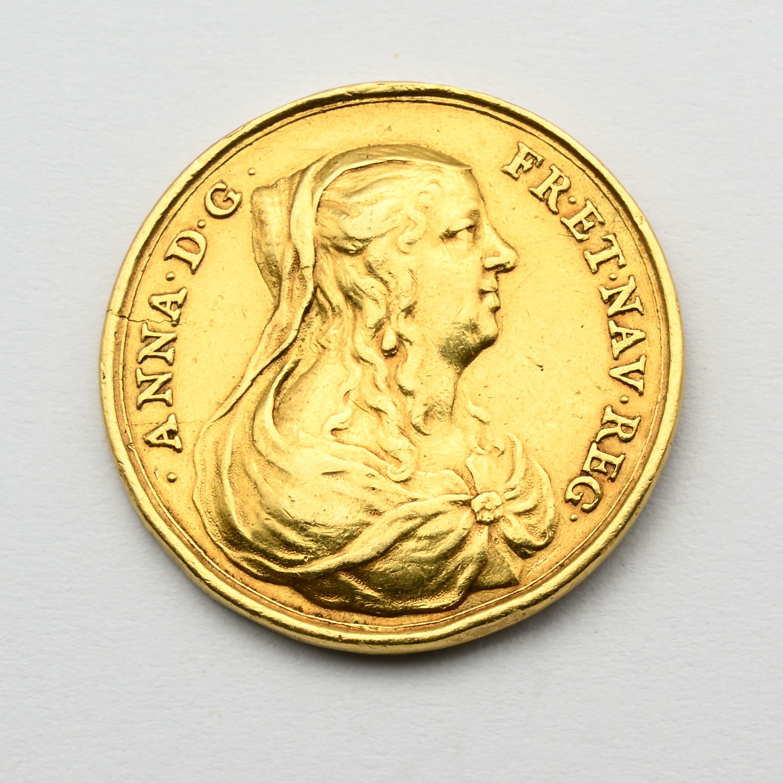 Medaglia Commemorativa in Oro di Luigi XIV e della Regina Madre Anna D'austria, Regno di Francia