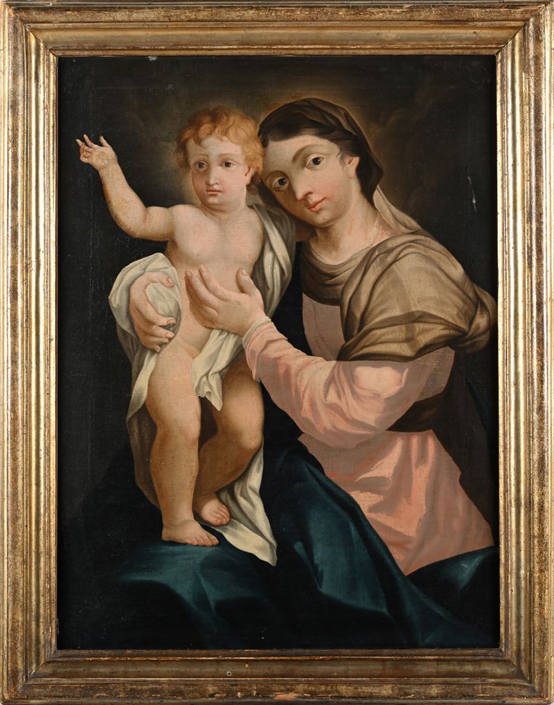 Pittore del XVII Secolo - Madonna Col Bambino