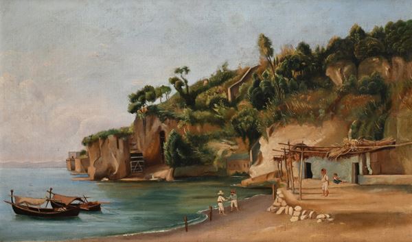 Veduta di Baia d'isola con figure