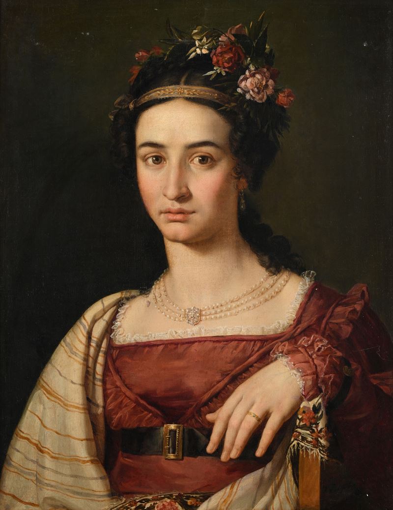 Francesco Podesti - Ritratto di Vittoria Emiliani