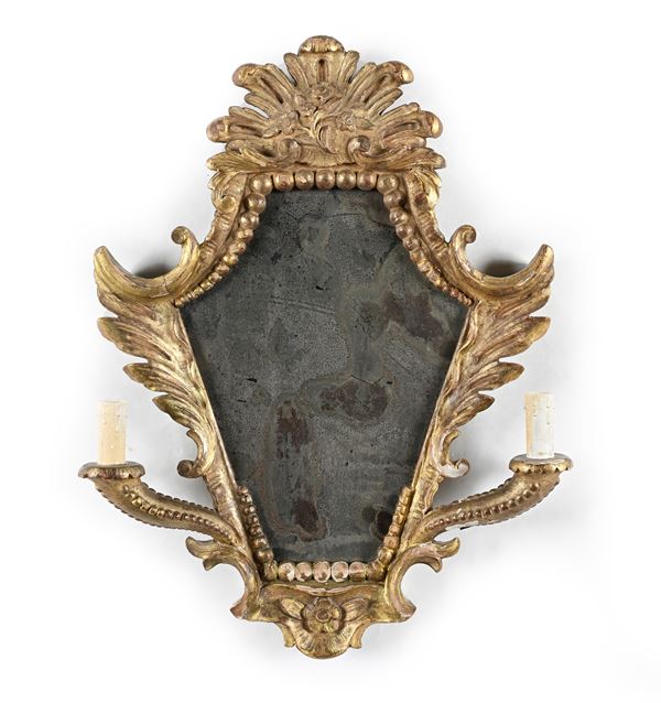 Ventolina in legno dorato, fine del XIX secolo