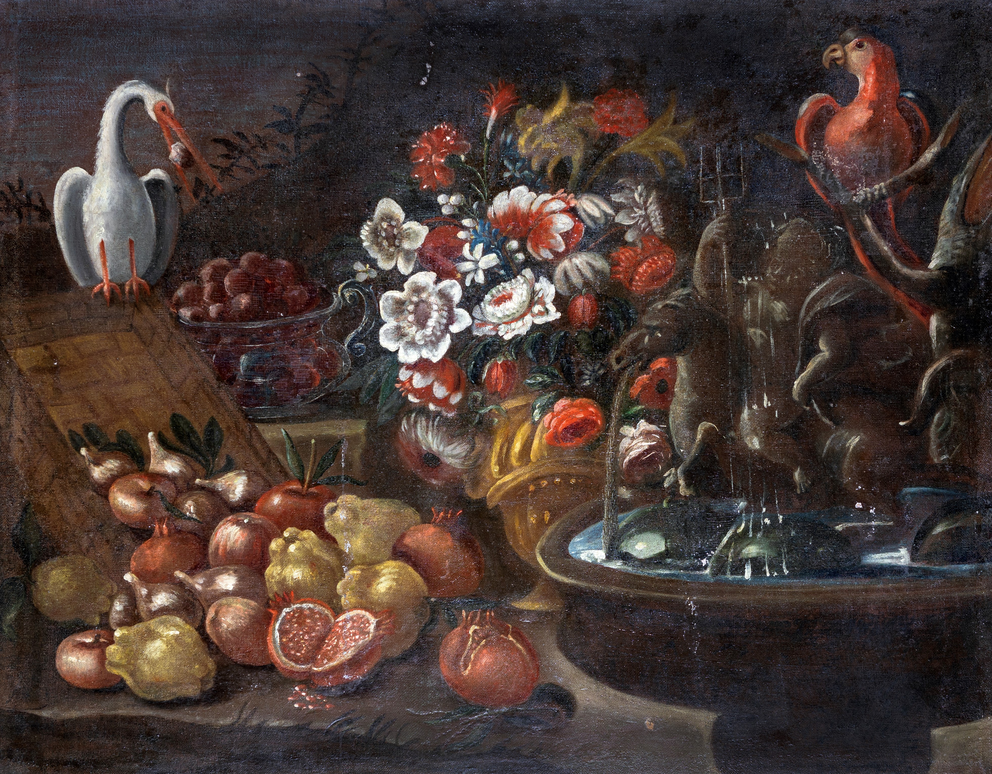 Scuola Romana della Fine del XVIII Secolo - Natura Morta - Allegoria Dell'autunno