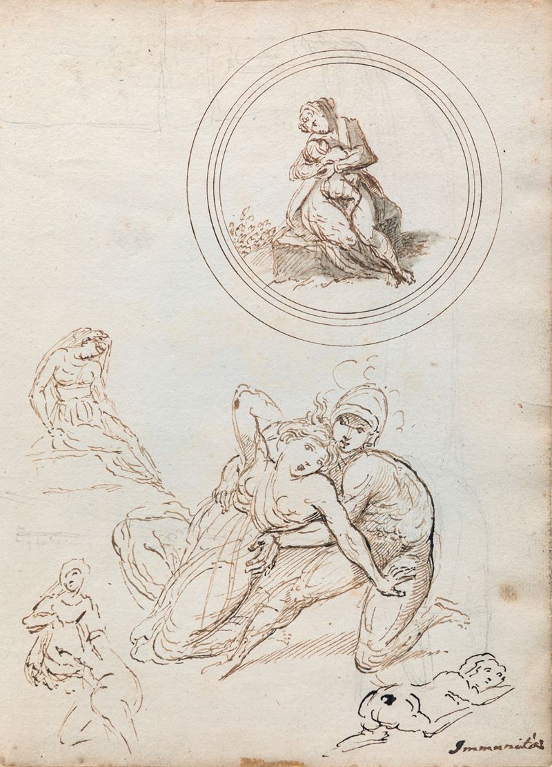 Scuola Neoclassica Italiana - Studi di Scene Mitologiche