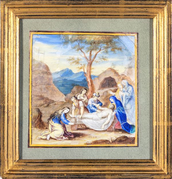 Scuola Romana del XVIII secolo - Deposizione di cristo