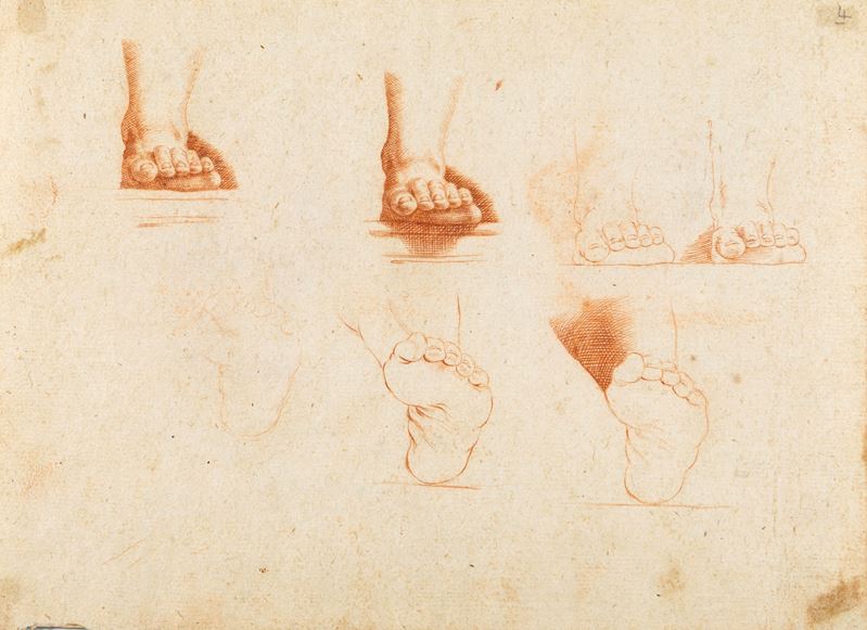 Pittore Accademico degli Inizi del XIX Secolo - Studi di Piedi