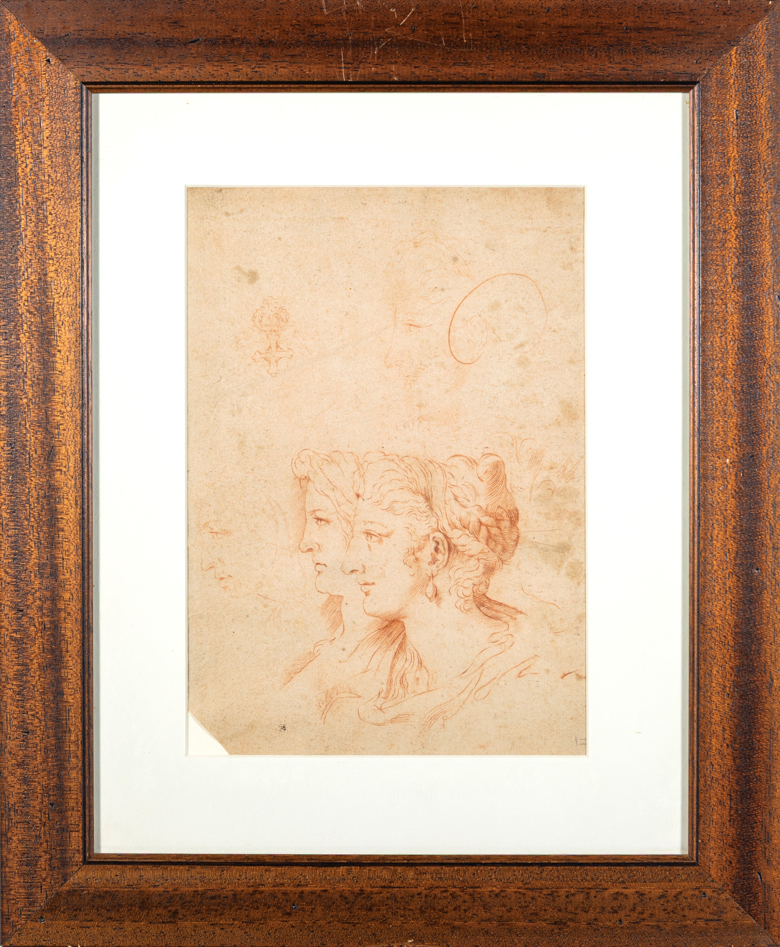 Studi di due teste femminili