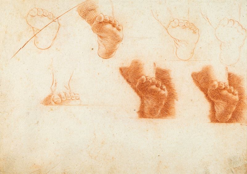 Pittore Accademico degli Inizi del XIX Secolo - Studi di Piedi