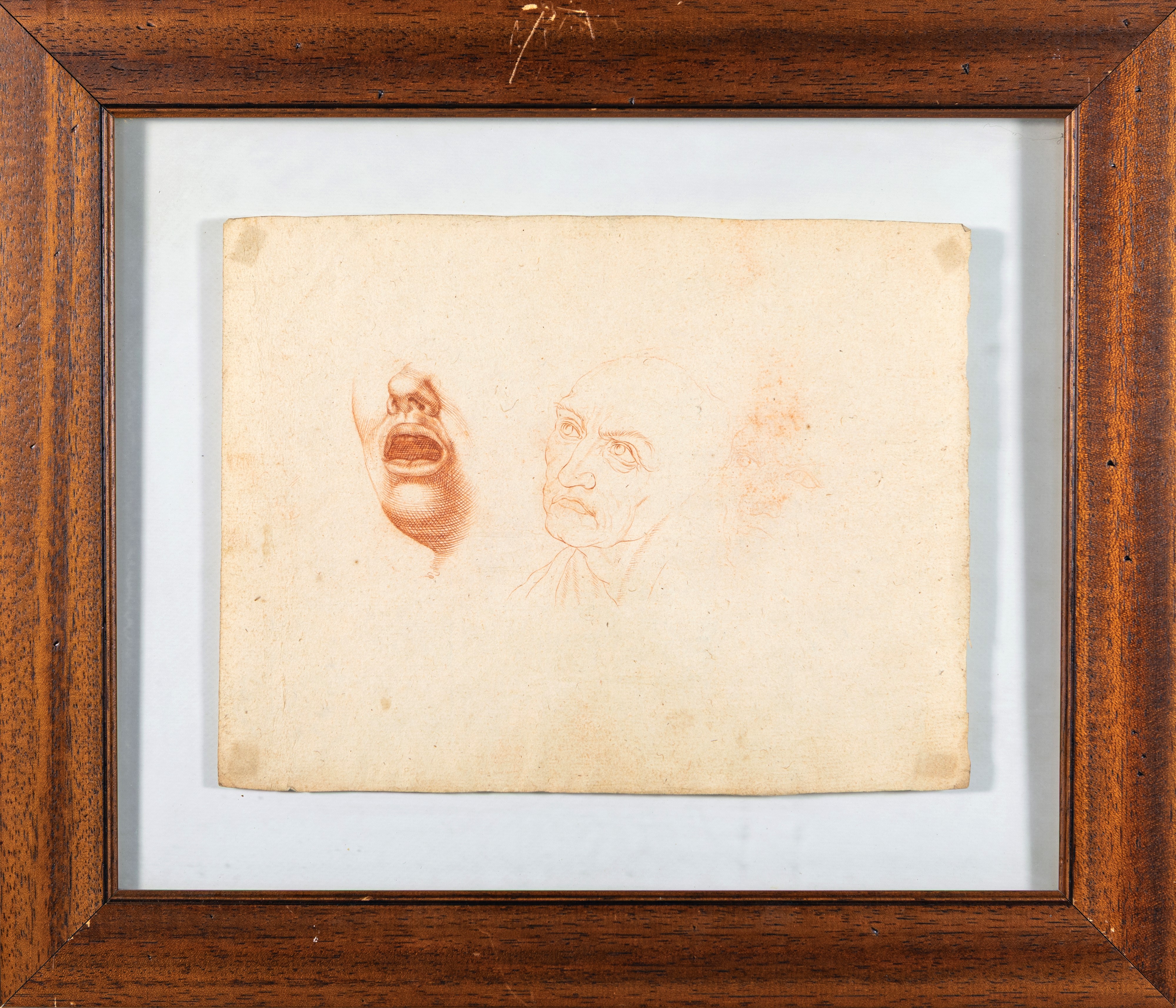 Recto: Studi di volti, Verso: Studio di due profili femminili