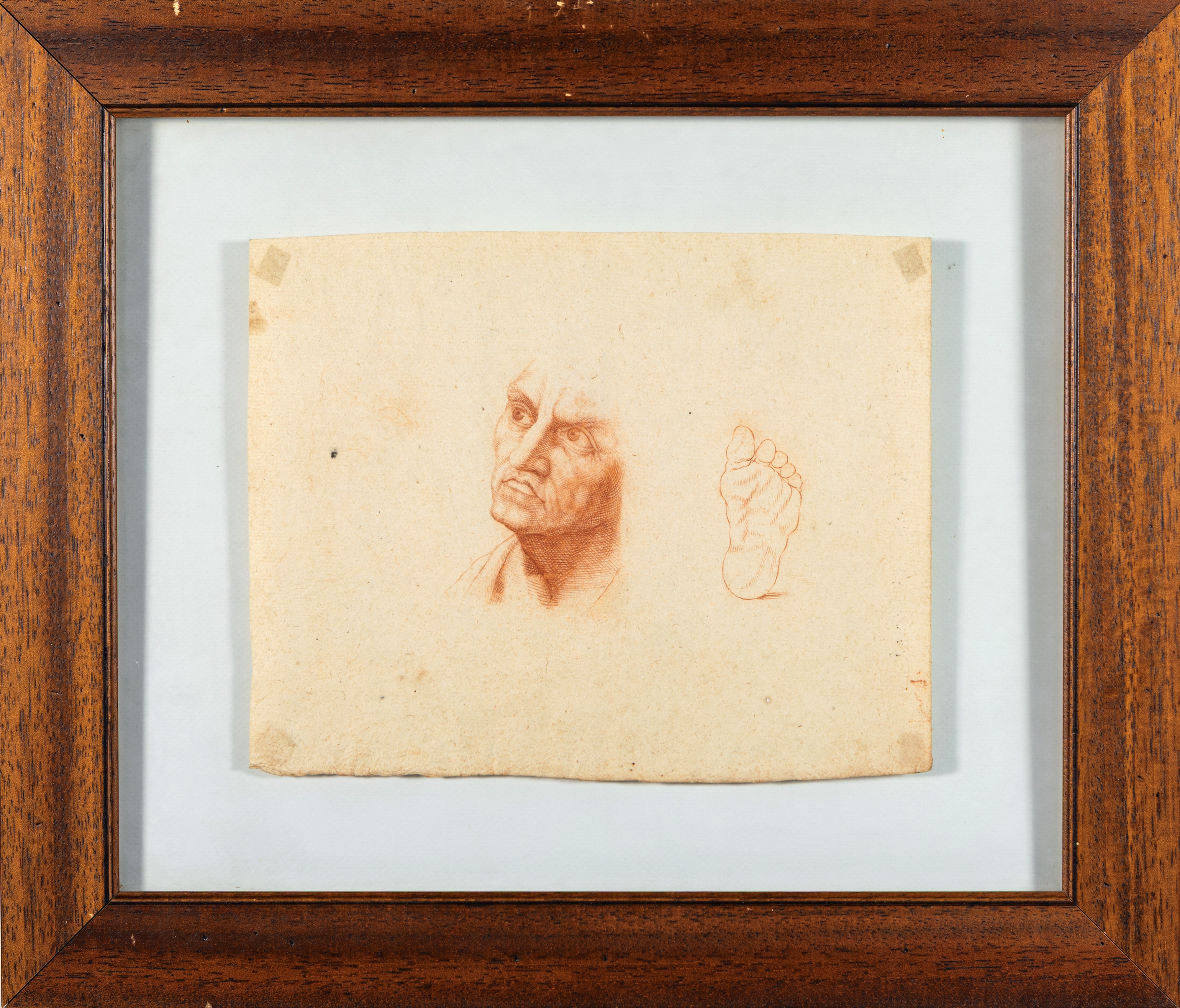 Verso: Studio di volto e piede, Verso: Studi di piedi