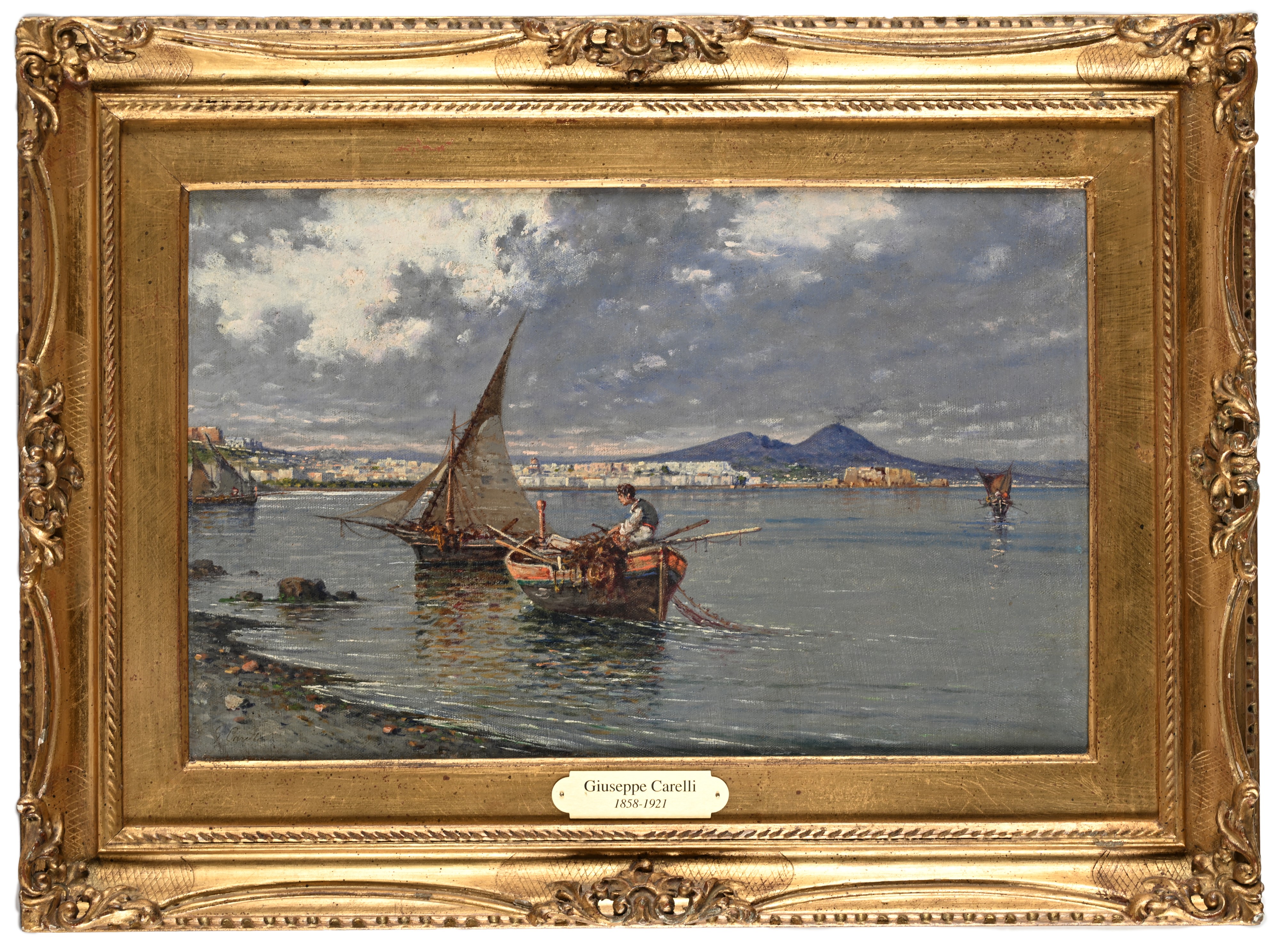 Giuseppe Carelli - Veduta di Napoli da Mergellina