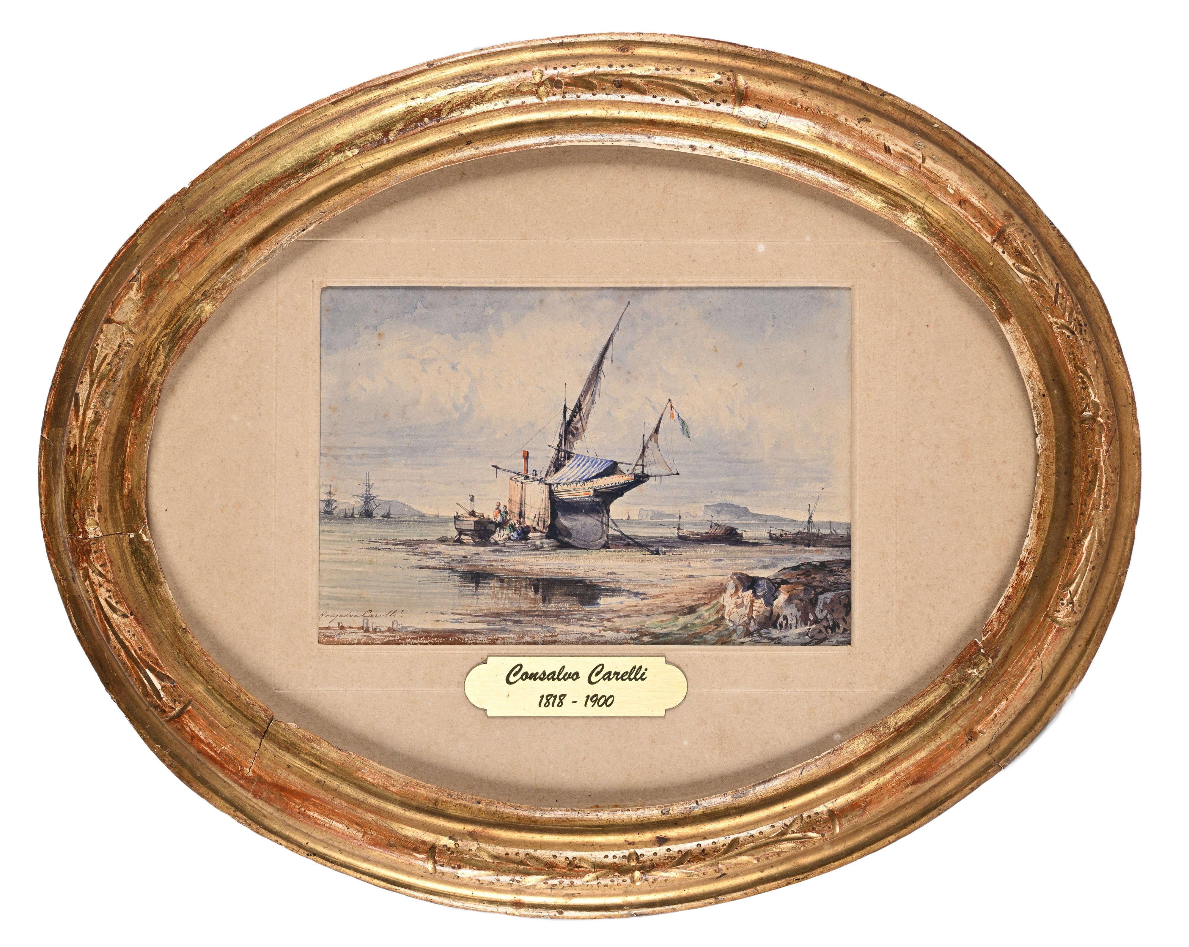 Consalvo Carelli - Veduta del Golfo di Napoli da Mergellina