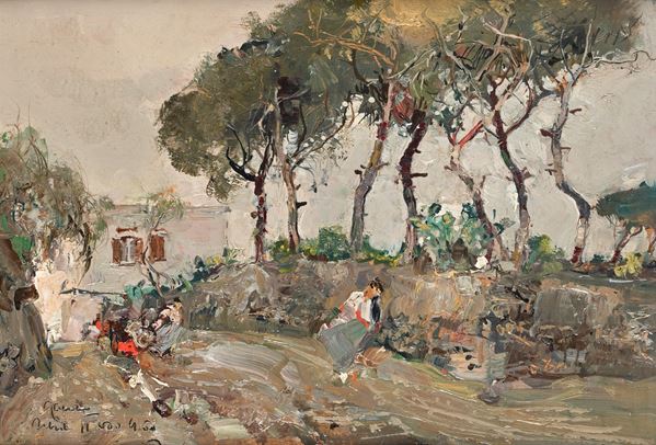 Ischia, passeggio lungo la pineta 