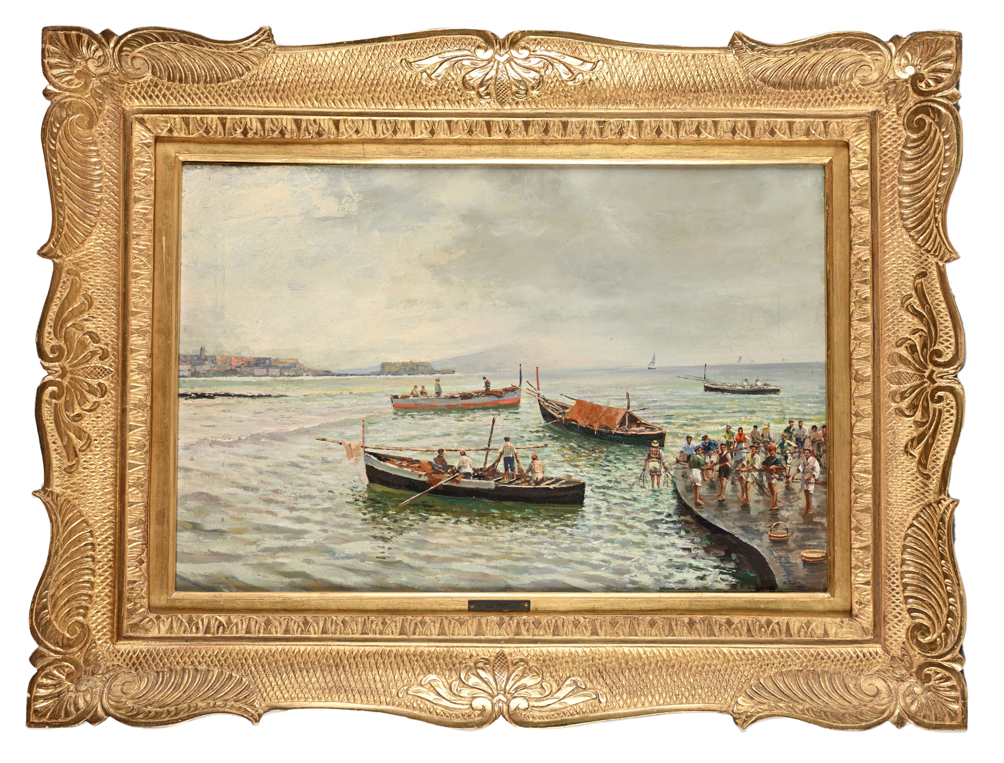 Attilio Pratella - Napoli, Pescatori a Santa Lucia