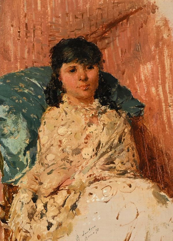 Ritratto di giovane donna in un interno 