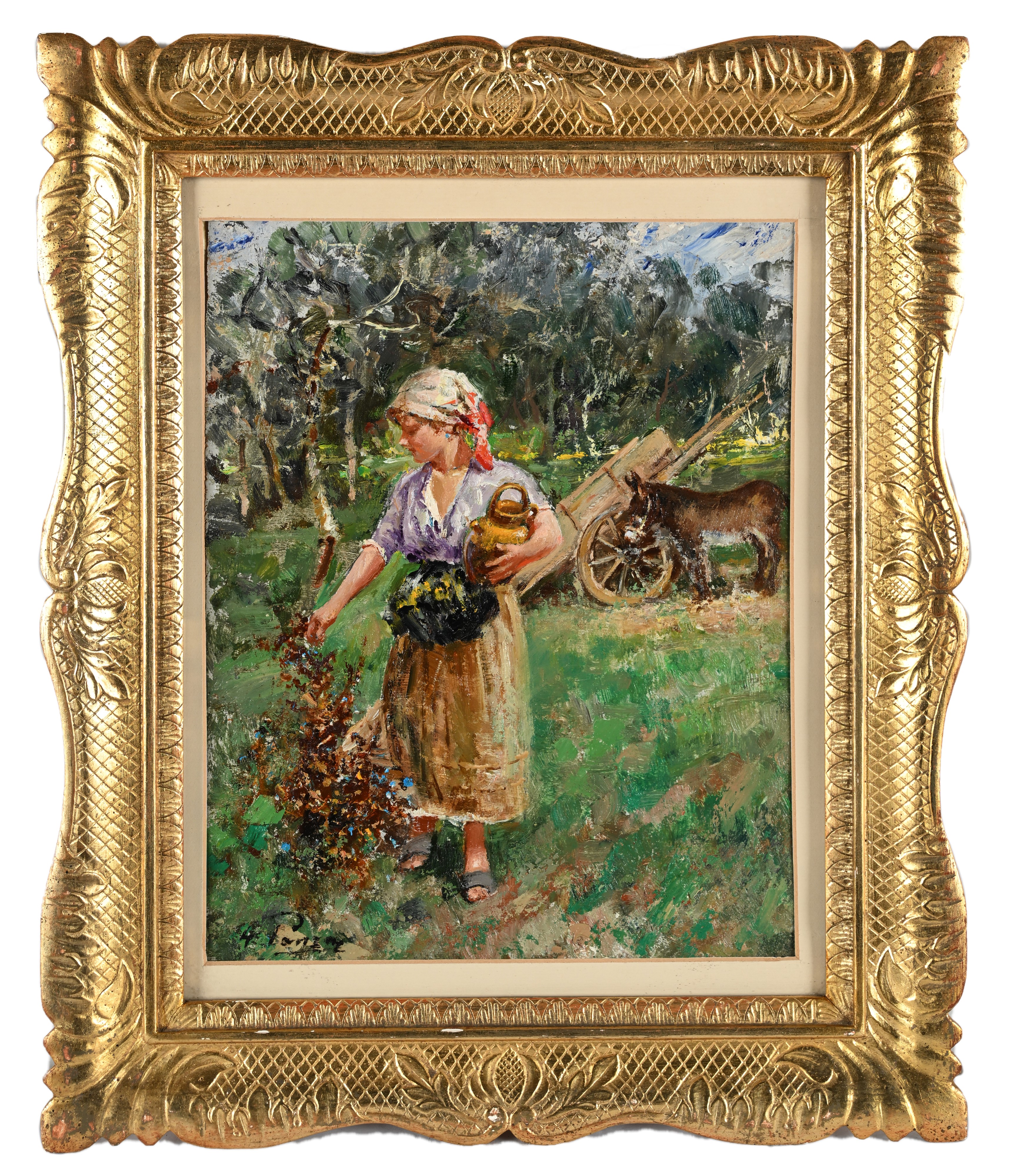 Giovanni Panza - Giovane Contadinella in Campagna