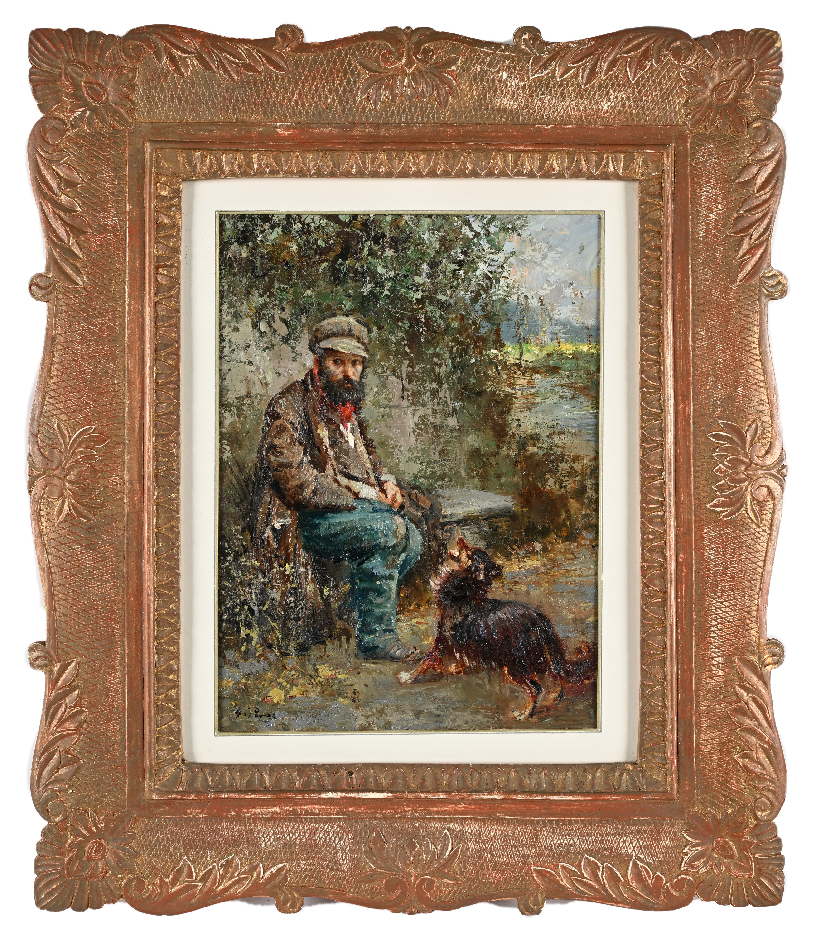 Giovanni Panza - Uomo con Cagnolino