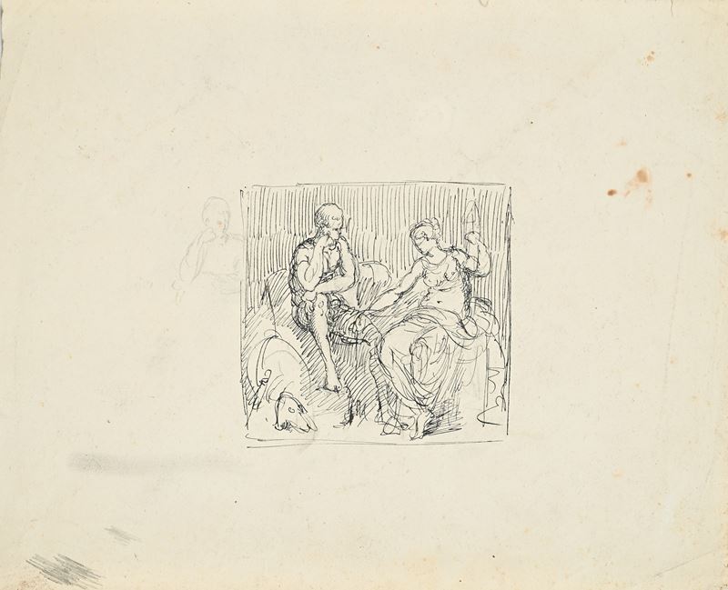 Scuola Italiana del XIX Secolo - Penelope e Ulisse