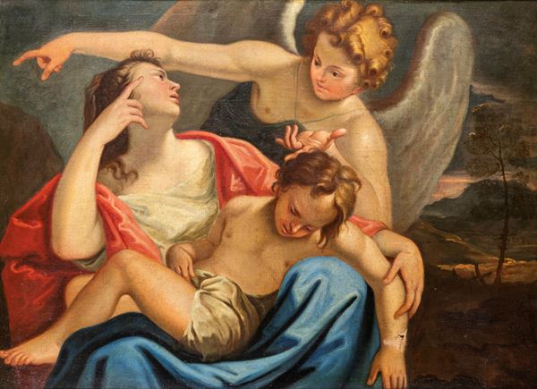 Agar nel deserto con il figlio Ismaele