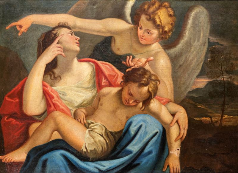 Agar nel deserto con il figlio Ismaele