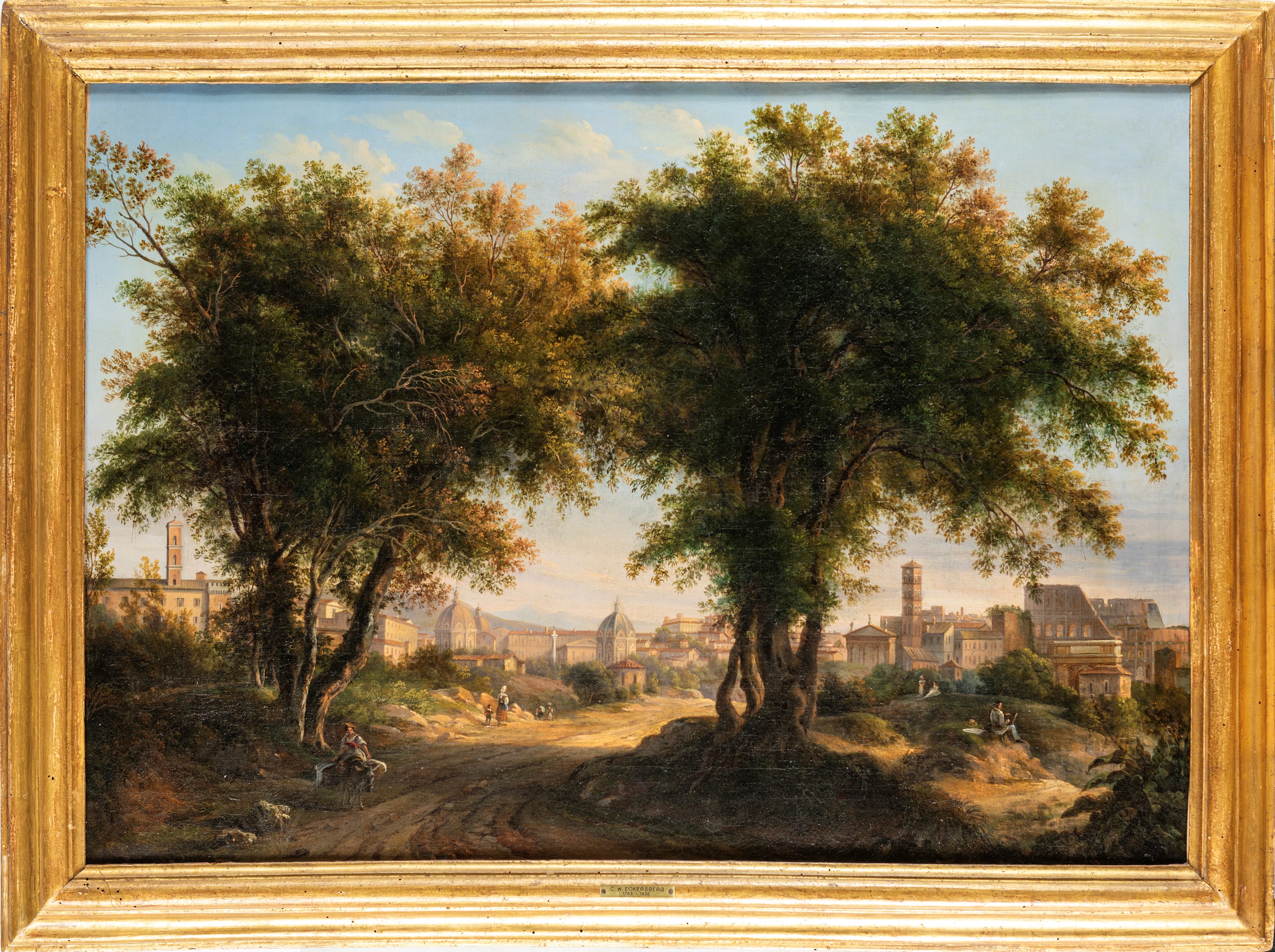Christoffer Wilhelm Eckersberg - Veduta di Roma dal Campidoglio al Colosseo