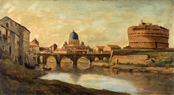 Veduta di Roma con Castel Sant’Angelo e San Pietro