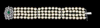 Bracciale con 4 Fili di Perle Coltivate Giapponesi