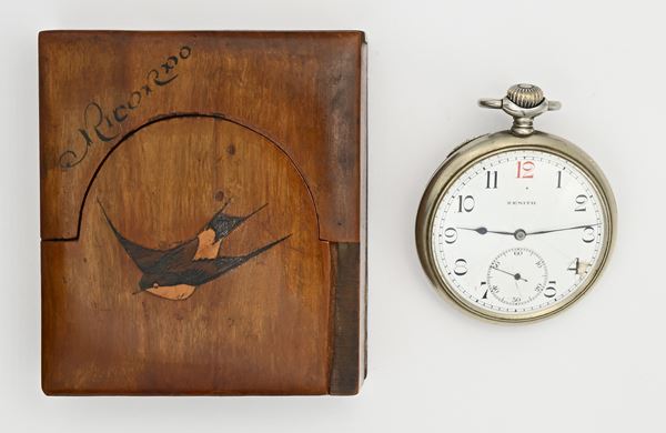 Zenith Grand Prix Paris 1900 - Orologio da tasca remontoir da uomo in metallo cromato, scappamento ad ancora, bilanciere monometallico con viti, spirale Breguet