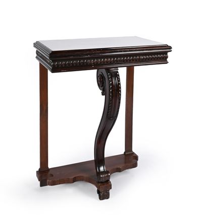 Console in legno con piano in marmo bianco, Inizi del XX secolo