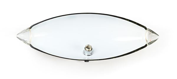 Applique a forma oblunga con puntali in vetro