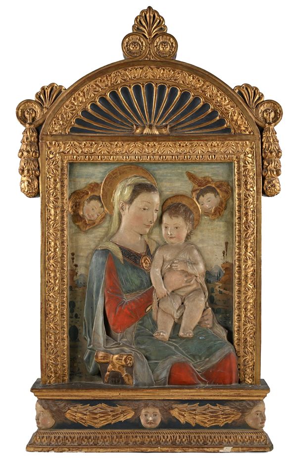 Madonna col Bambino, nei modi di Antonio Rossellino, Toscana, fine XIX/inizi XX secolo