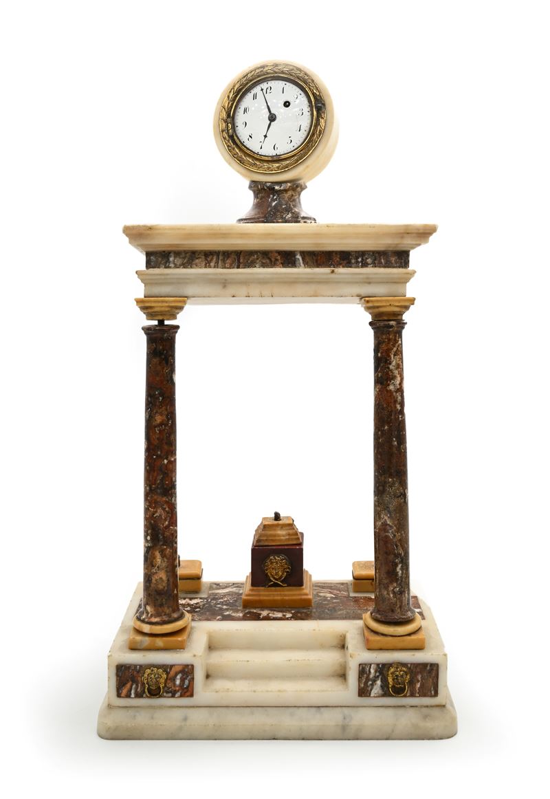 Tempietto in Marmo Bianco, Rosso e Giallo
