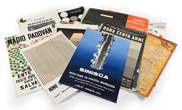 Lotto di circa 30 manifesti e locandine di mostre e argomento vario